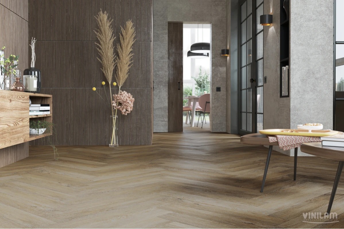 Плитка ПВХ Vinilam PARQUET Herringbone IS11377 Паркет Тусон
