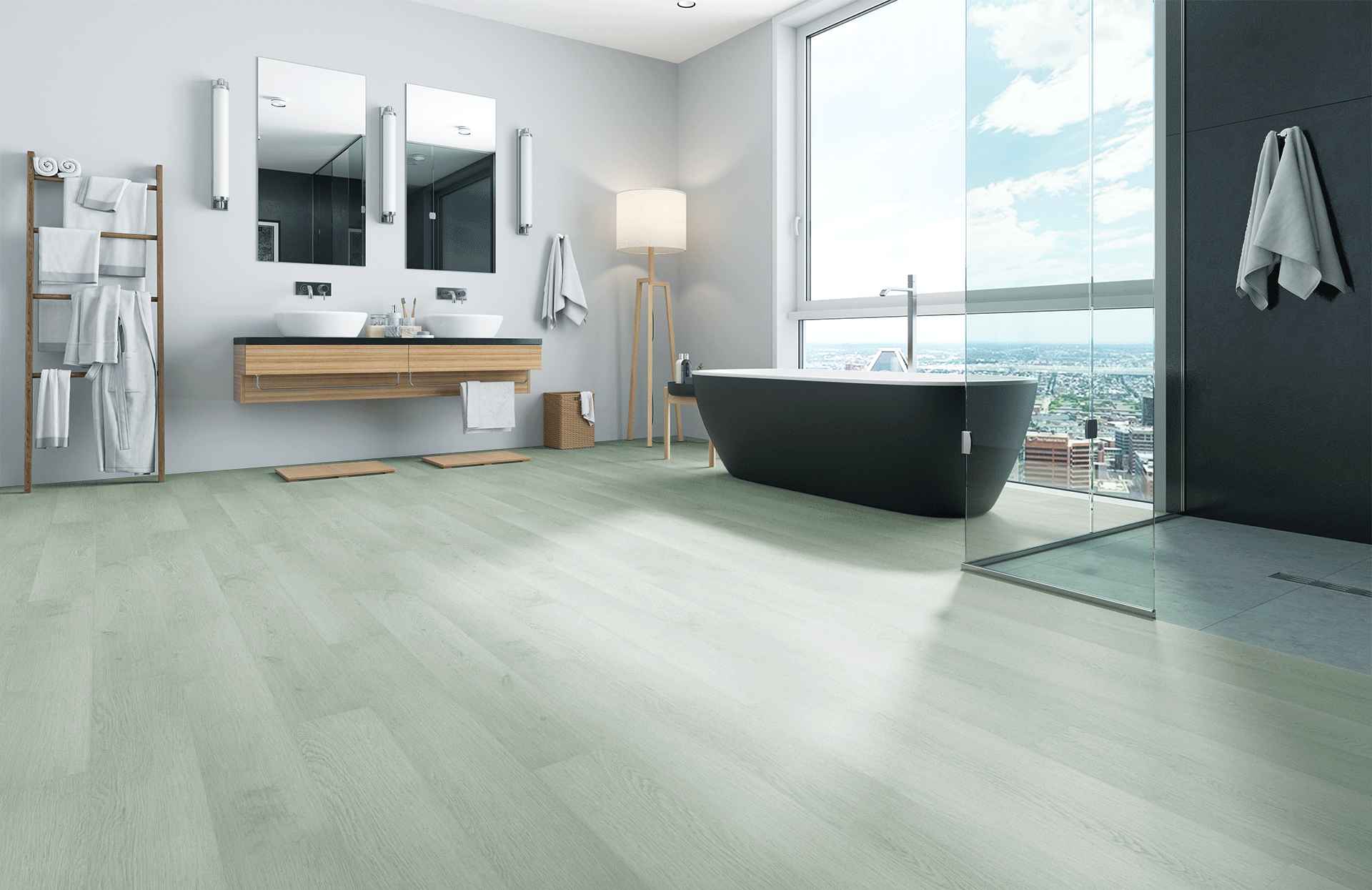 Кварцевый ламинат Home Expert 943-07 Дуб Ледяной замок