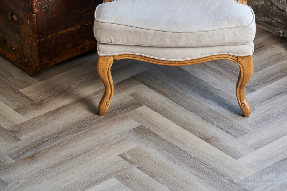 Виниловый ламинат VINILAM PARQUET HERRINGBONE Glue GD11122 Паркет Эрмитаж Glue