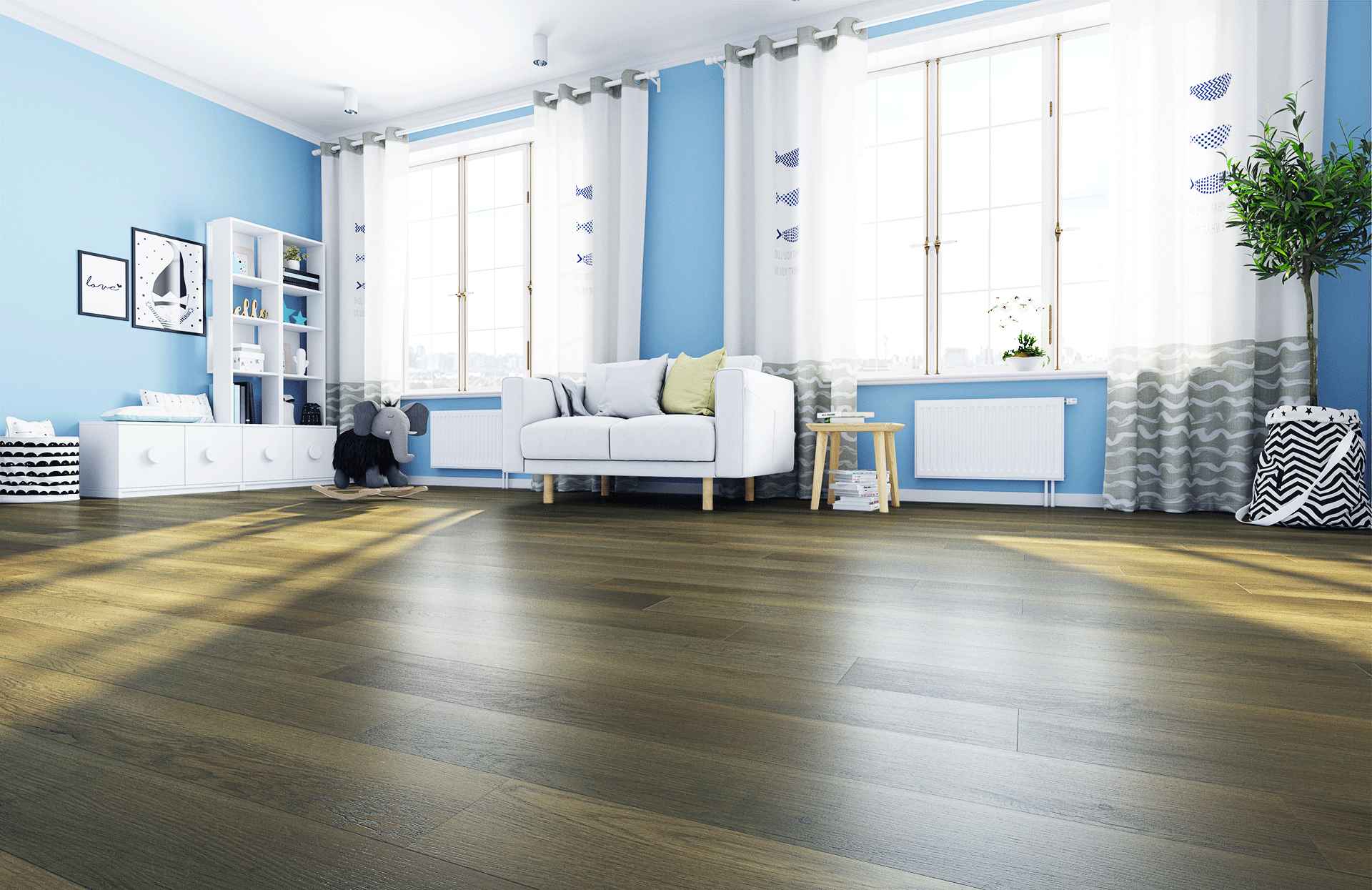Кварцевый ламинат Home Expert 0-003 Дуб Золотой лес градиент