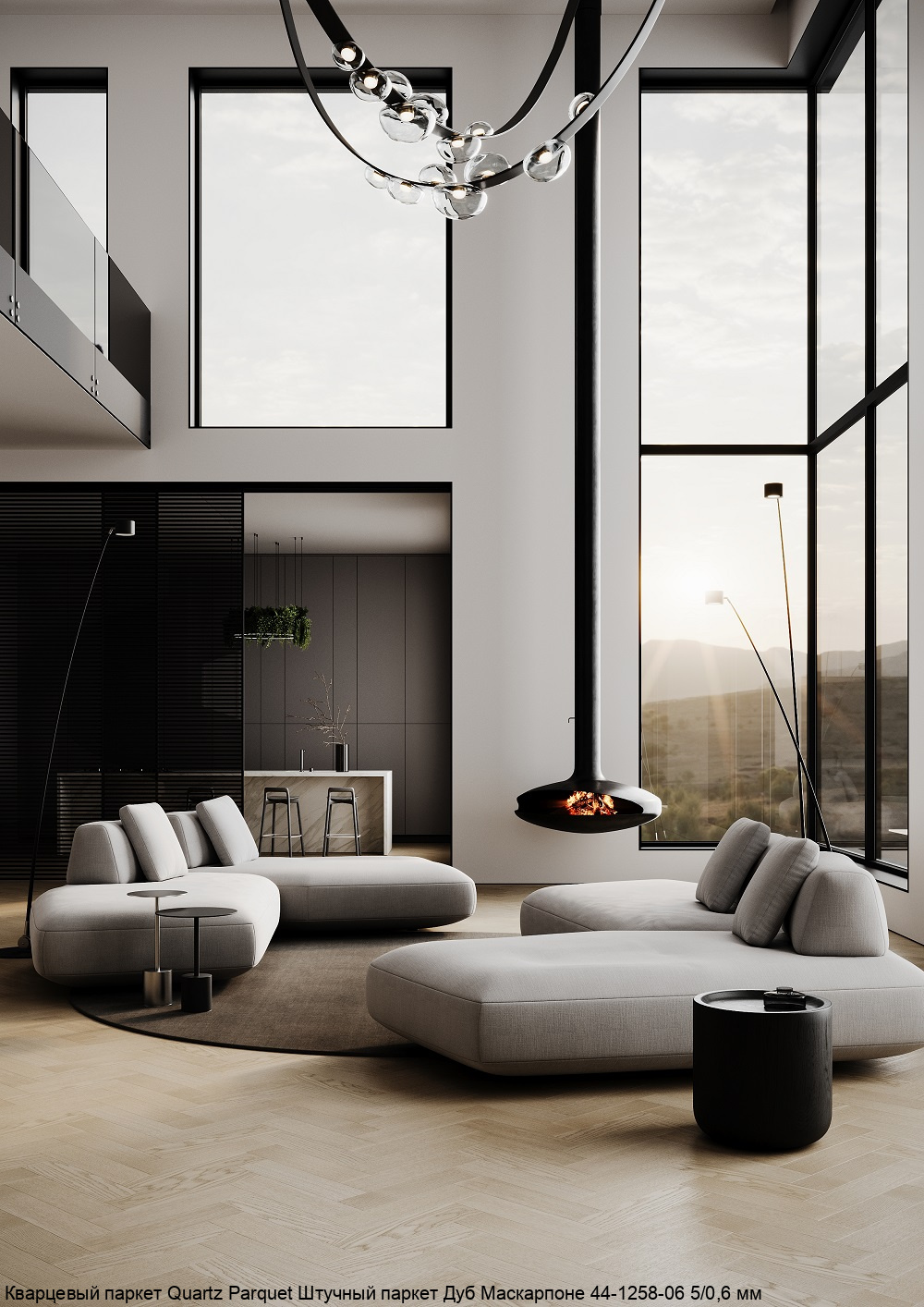 Кварцевый паркет Quartz Parquet Штучный паркет 44-1258-06 Дуб Маскарпоне