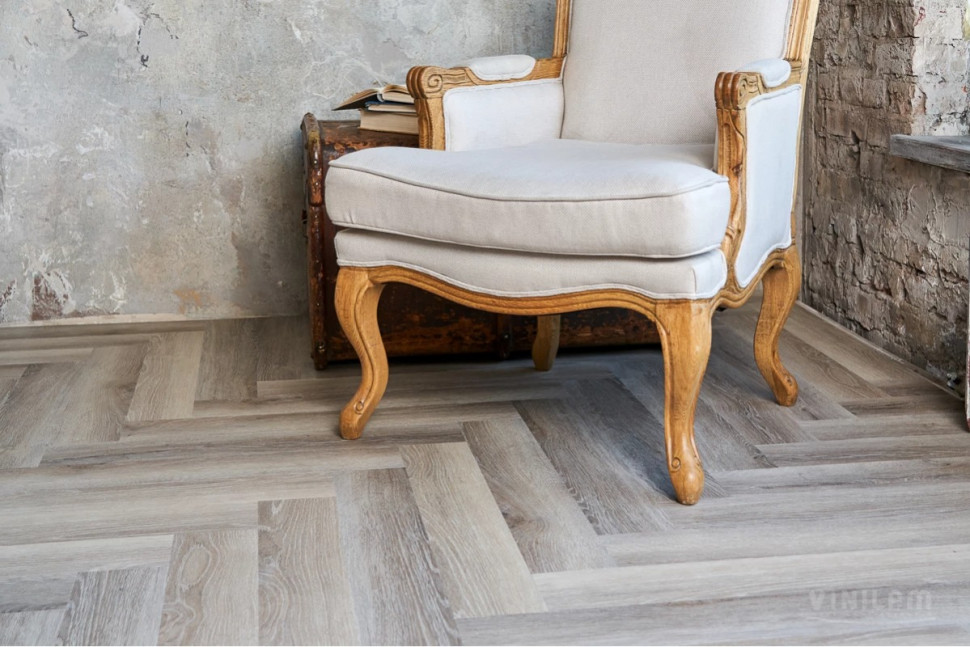 Виниловый ламинат VINILAM PARQUET HERRINGBONE Glue GD11122 Паркет Эрмитаж Glue