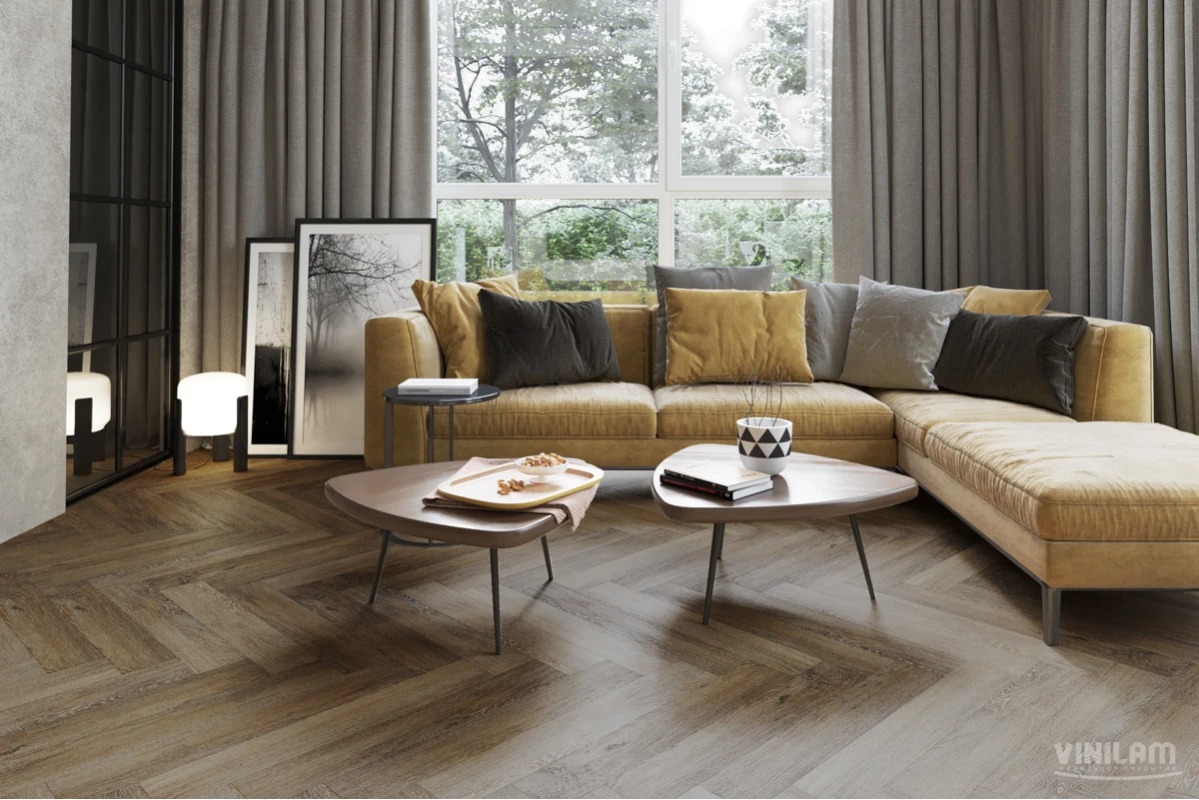 Плитка ПВХ Vinilam PARQUET Herringbone IS11377 Паркет Тусон