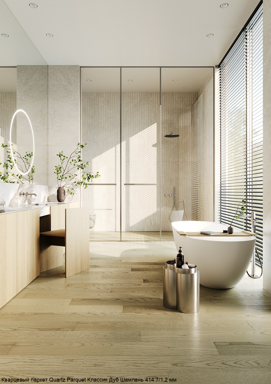 Кварцевый паркет Quartz Parquet Классик Дуб Шампань 414 7/1,2 мм