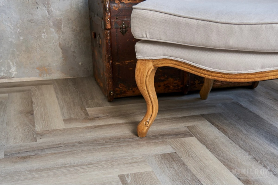 Виниловый ламинат VINILAM PARQUET HERRINGBONE Glue GD11122 Паркет Эрмитаж Glue