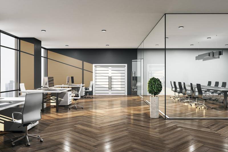 Кварцвиниловая плитка в офисе — преимущества и особенности