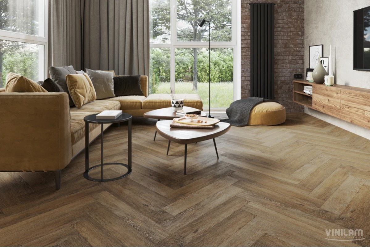 Плитка ПВХ Vinilam PARQUET Herringbone IS11377 Паркет Тусон
