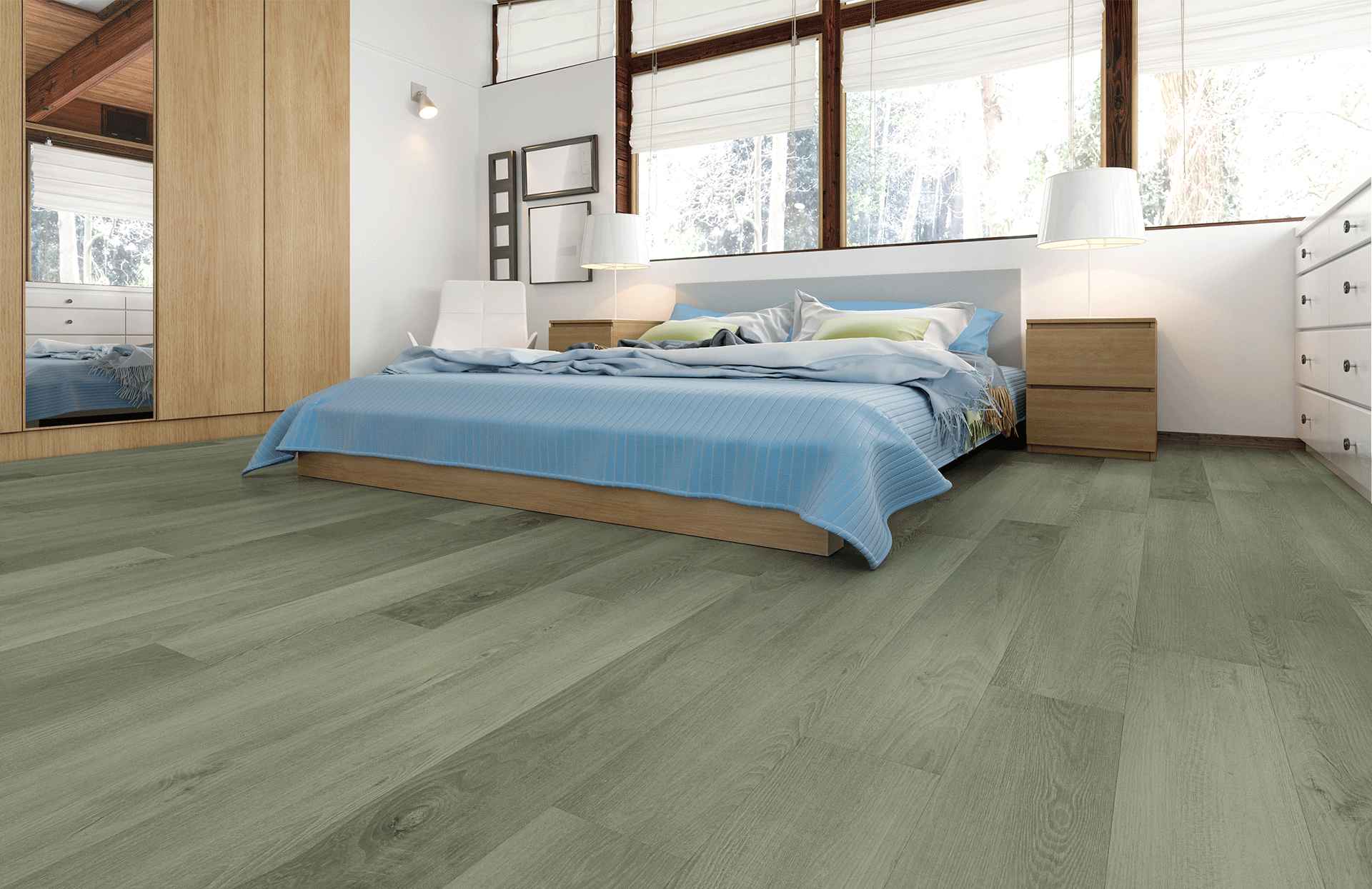 Кварцевый ламинат Home Expert 2179-09 Дуб Лесной дождь градиент