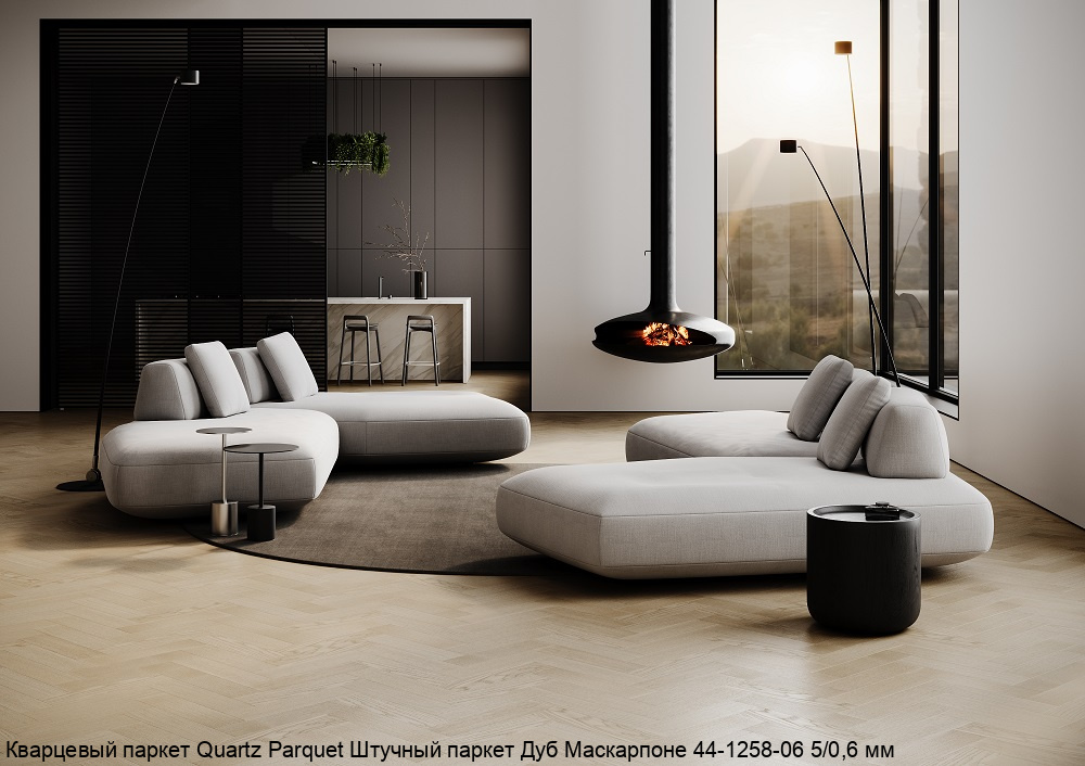 Кварцевый паркет Quartz Parquet Штучный паркет 44-1258-06 Дуб Маскарпоне