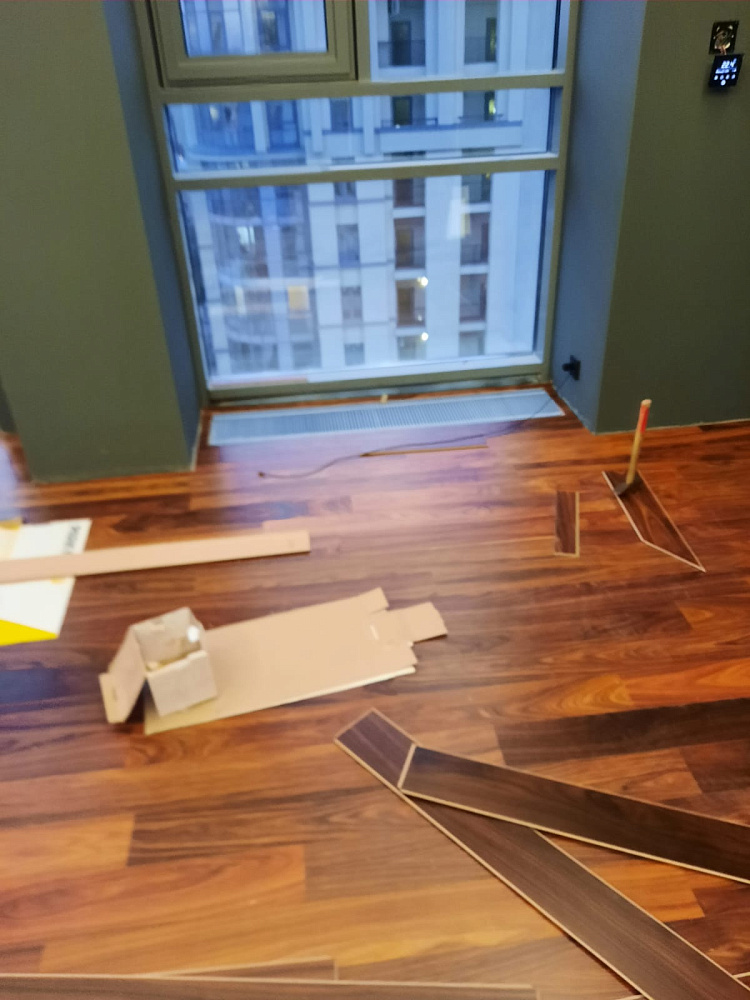 Укладка Кварц Паркета в ЖК Граф Орлов