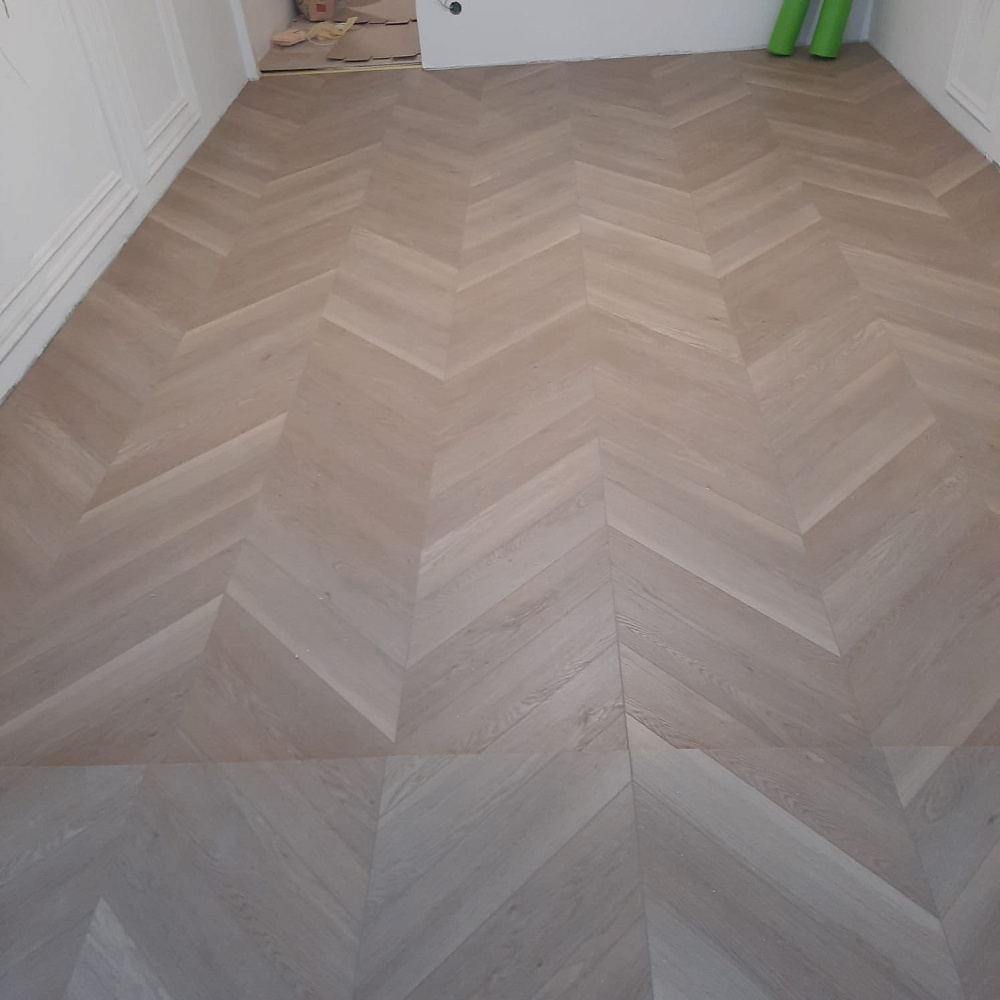 Укладка Каменного ламината SPC Aberhof Chevron