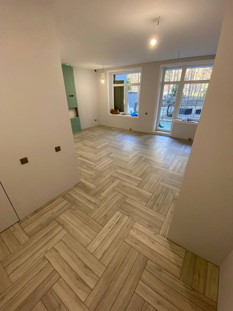 Кварцвинил рисунок тройная английская елочка