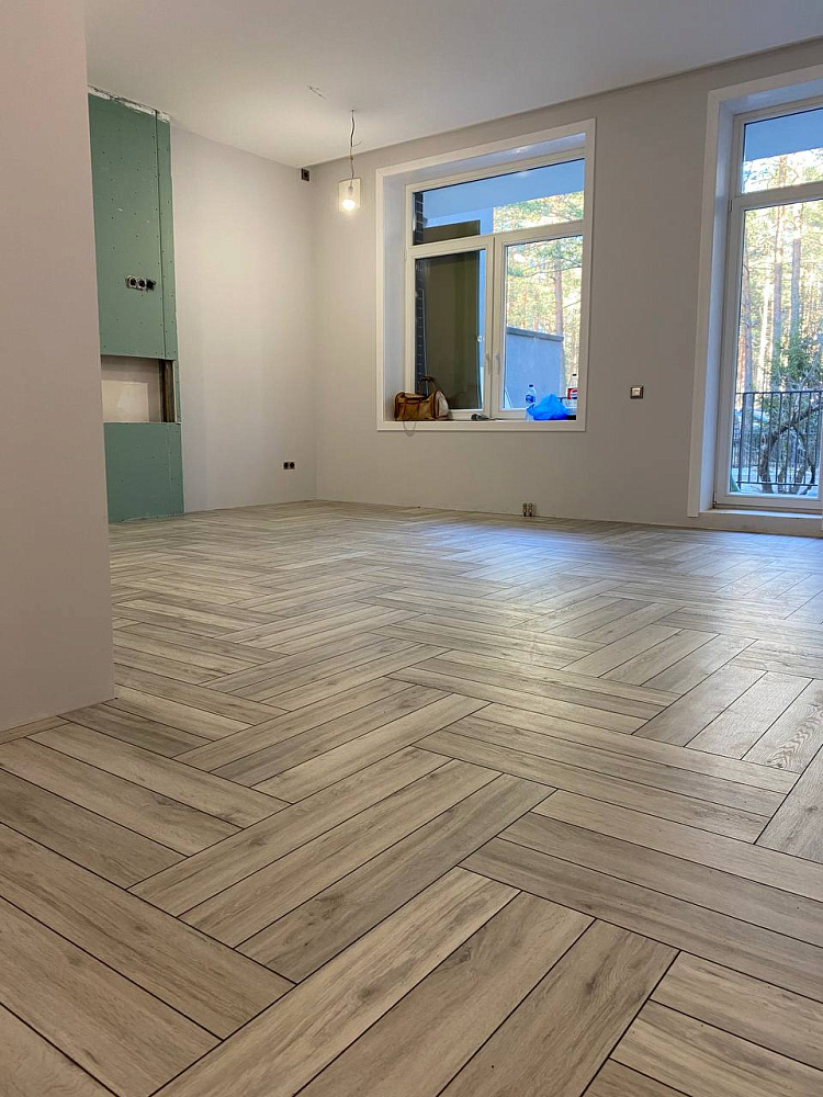 Кварцвинил рисунок тройная английская елочка